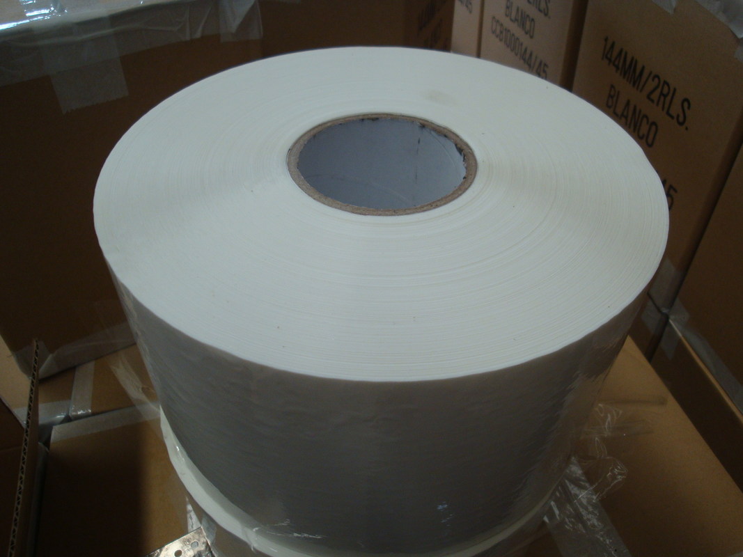 Beyaz Renk Bopp Yapışkan Bant 72 MM 60 MM 48 MM Logo Baskı Için Jumbo Beyaz Renk Bopp Yapışkan Bant 72 MM 60 MM 48 MM Logo Baskı Için Jumbo
